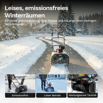 AL-KO Akku-Schneefräse 36V - ST 4048 - inkl. Akku und Ladegerät - Mühelose Räumung bis zu 300 m²