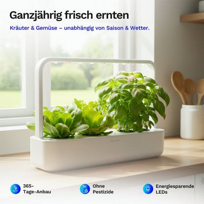 Click & grow Smart Garden 9 Pro - Indoor Kräutergarten (Farbe: weiß)