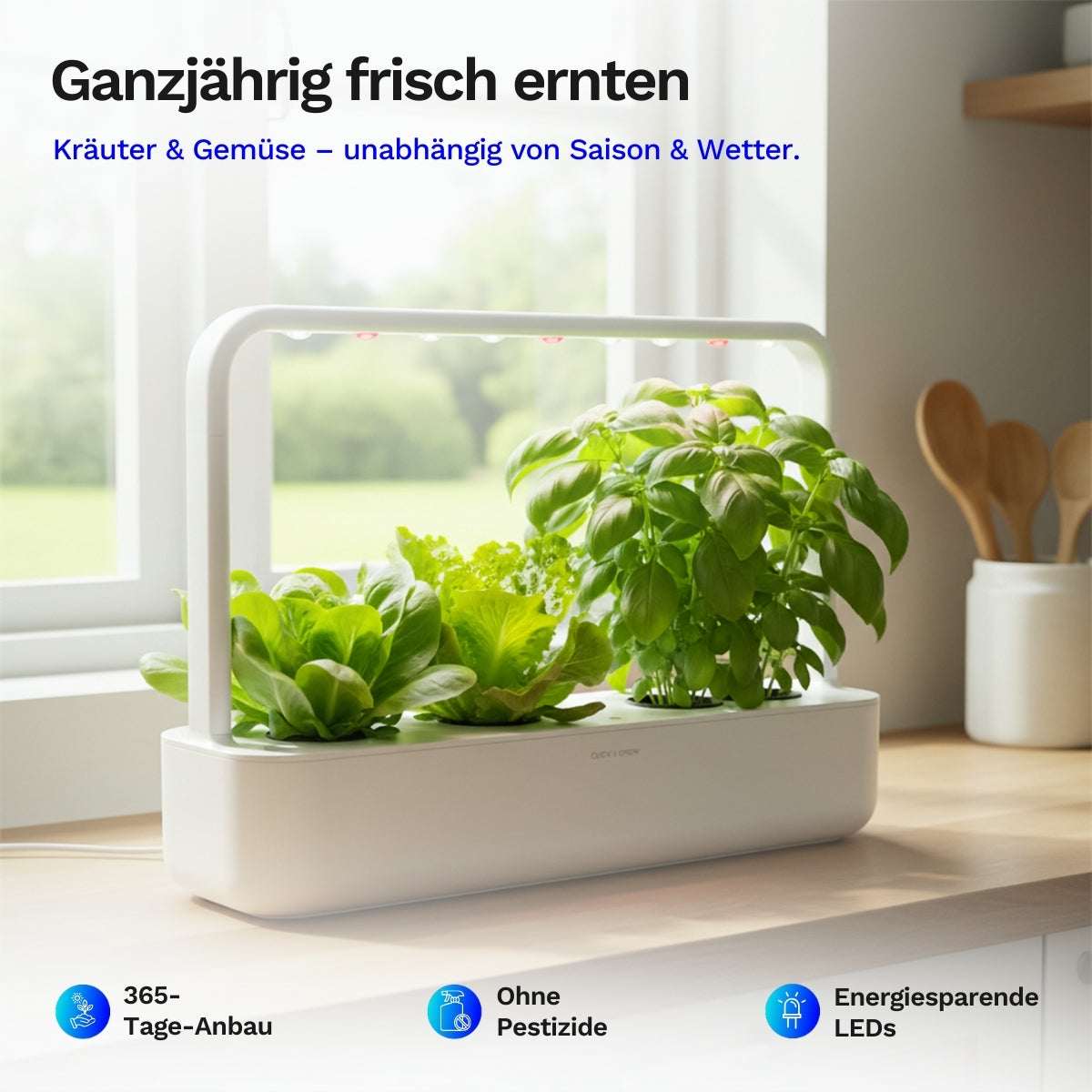 Click & Grow Smart Garden 9 - Indoor Kräutergarten (Farbe: weiß