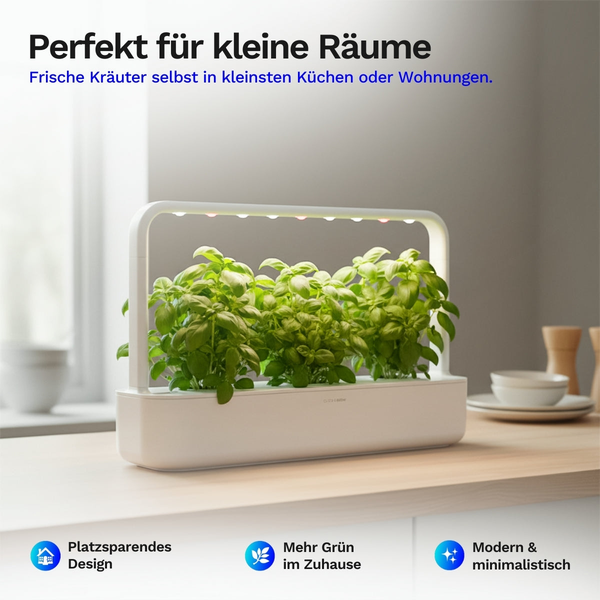 Click & Grow Smart Garden 9 - Indoor Kräutergarten (Farbe: weiß oder grau)