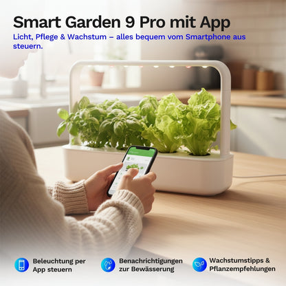Click & grow Smart Garden 9 Pro - Indoor Kräutergarten (Farbe: weiß)