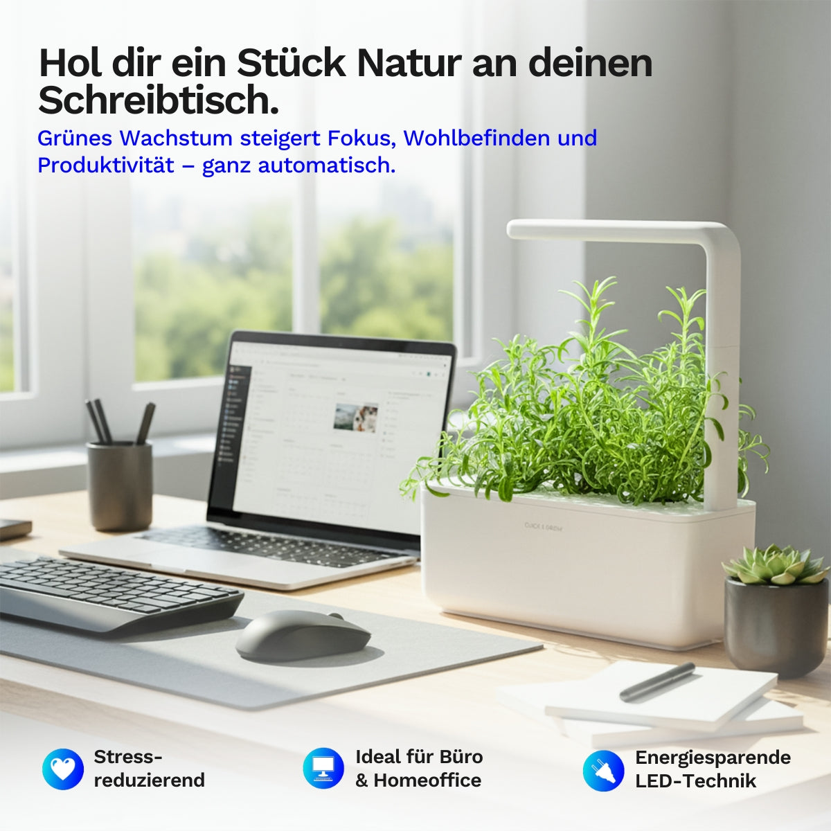 Click & grow Smart Garden 3 - Indoor Kräutergarten (Farbe: weiß oder grau)